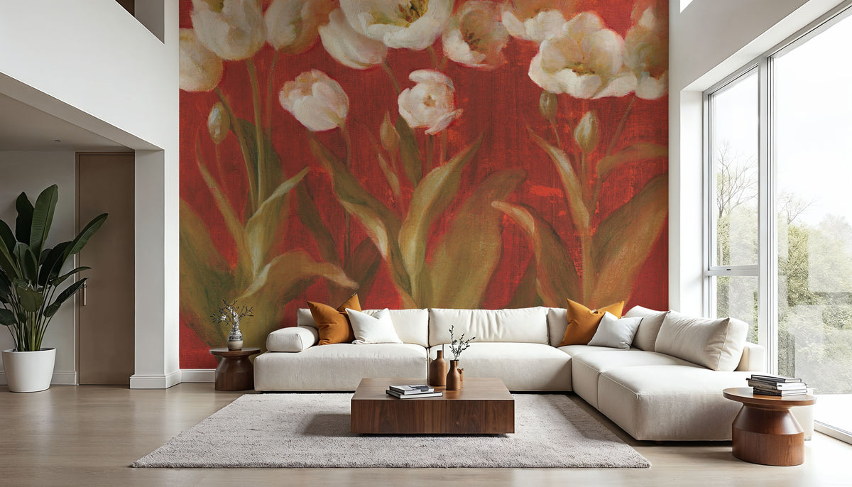 Tulip Garden Mural Wallpaper - room preview 02