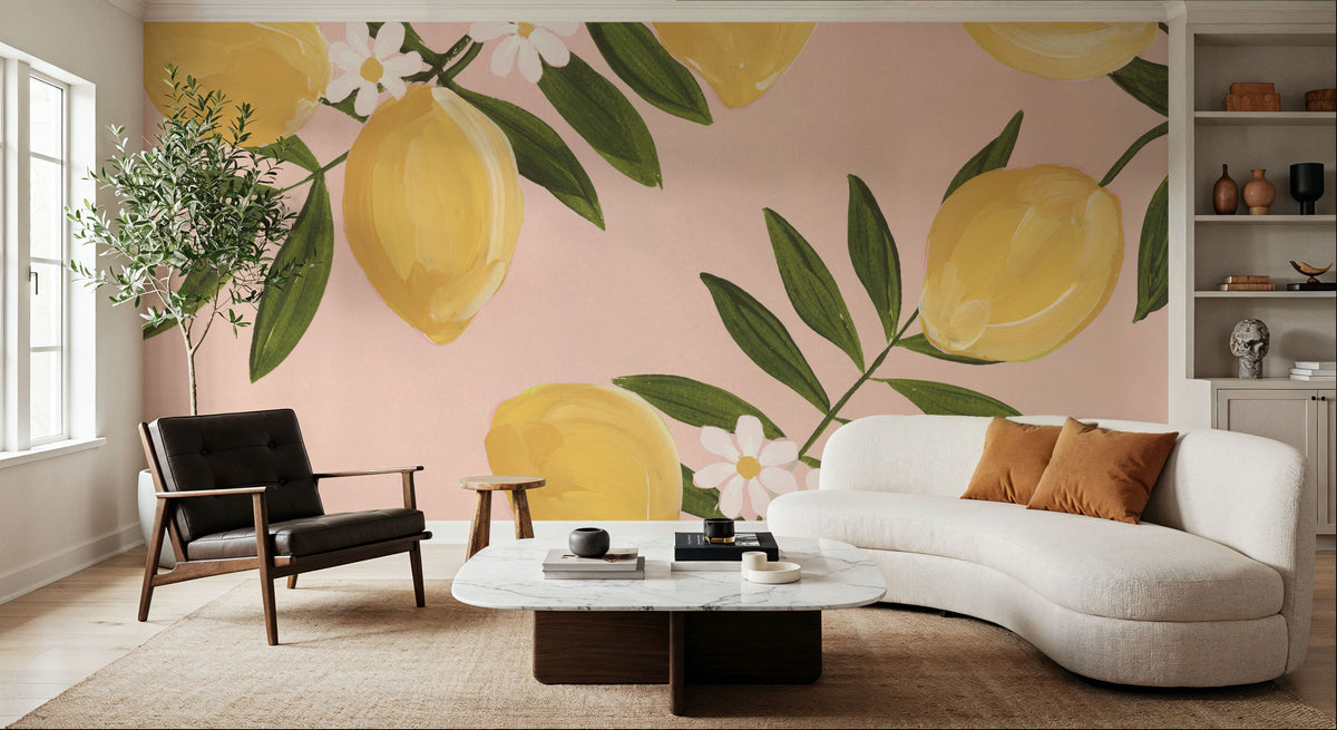 Garden Lemons Mural Wallpaper - room preview 02