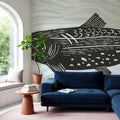 Fly Fishing I Mural Wallpaper - room preview 02