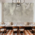 Palms Above, Sage Green Mural Wallpaper - room preview 02