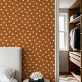 Autumn Dots Light Brown Mural Wallpaper - room preview 02