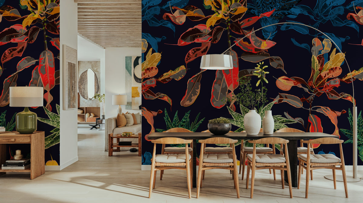 Exotic Plants Bloom Mural Wallpaper - room preview 02