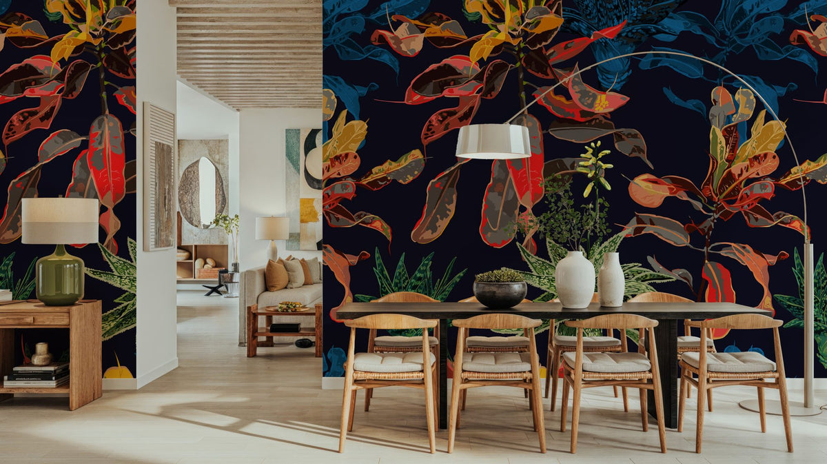 Exotic Plants Bloom Mural Wallpaper - room preview 02