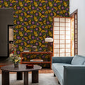 Papillion II, Purple Mural Wallpaper - room preview 02