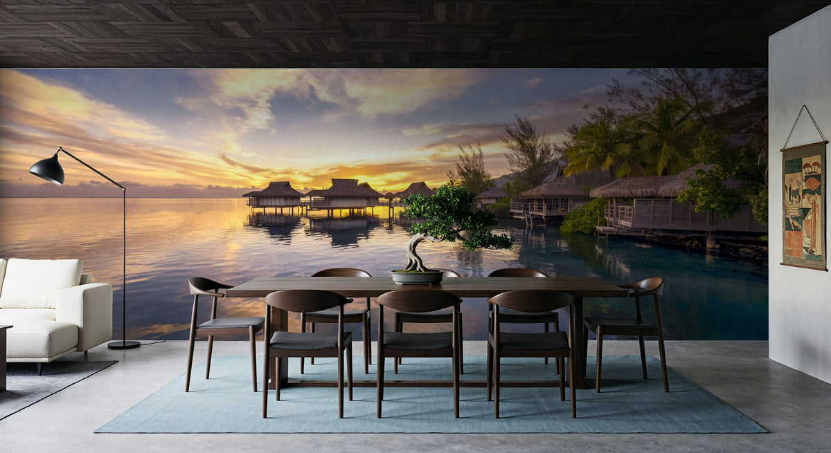 Bungalow Sunset Mural Wallpaper - room preview 02