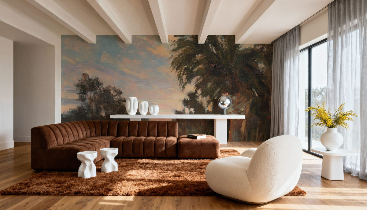 Palmetto Sunset Mural Wallpaper - room preview 02