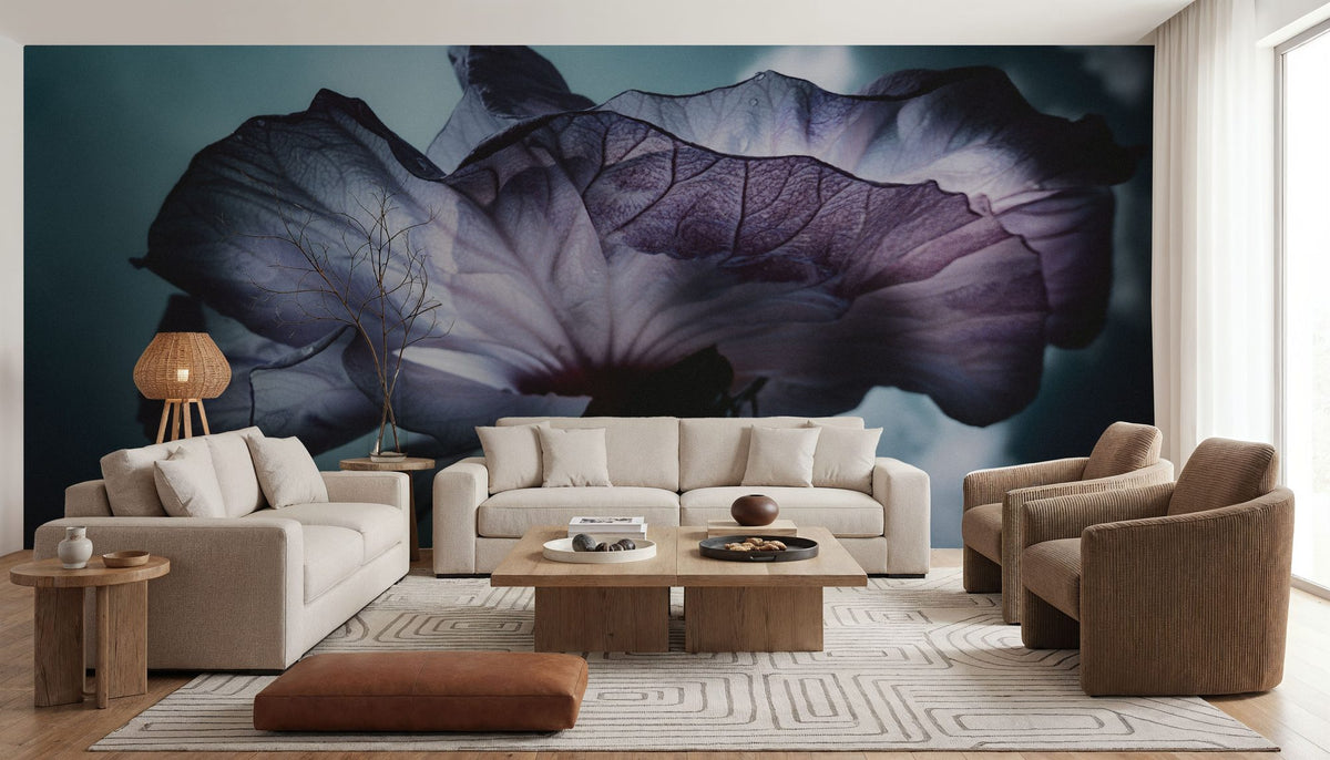 Hibiskus and Sky Mural Wallpaper - room preview 02