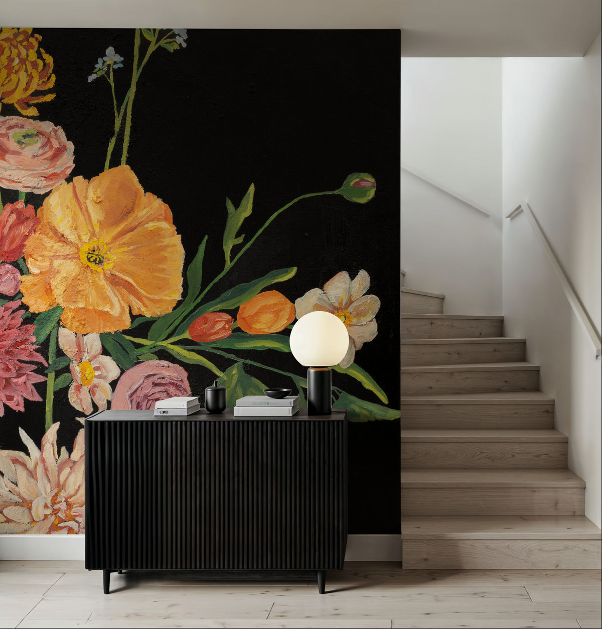 Floral Genesis Mural Wallpaper - room preview 02