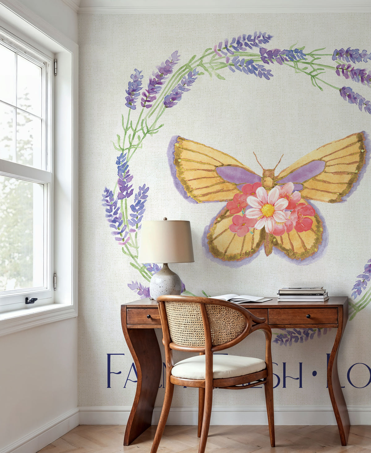 Fresh Floral IX Mural Wallpaper - room preview 02