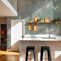 Birds in the Fog Green Mural Wallpaper - room preview 02