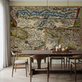 Old Map of Lake Como, Rome, Friuli, 1570 Mural Wallpaper - room preview 02