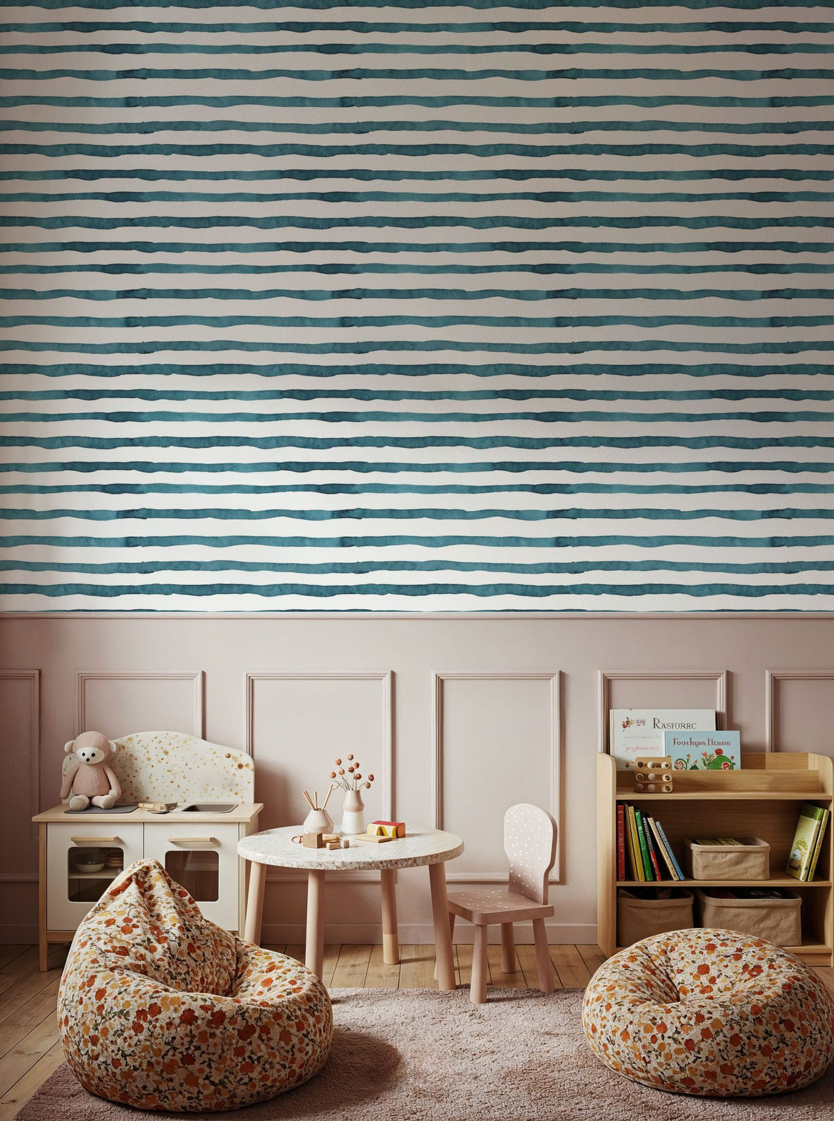 Horizontal Repeat Mural Wallpaper - room preview 02