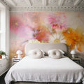 Ethereal Dahlias Mural Wallpaper - room preview 02