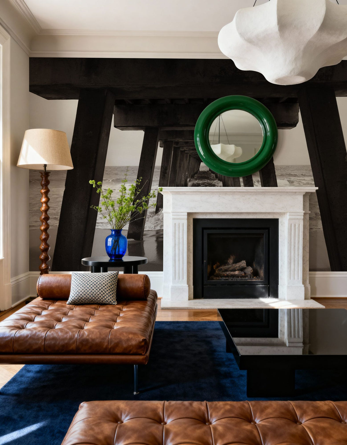 Atlantic Ocean Pier Mural Wallpaper - room preview 02