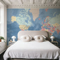 World Map Cities - Vickie Mural Wallpaper - room preview 02