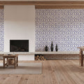 Botanical Blue Tiles Mural Wallpaper - room preview 02