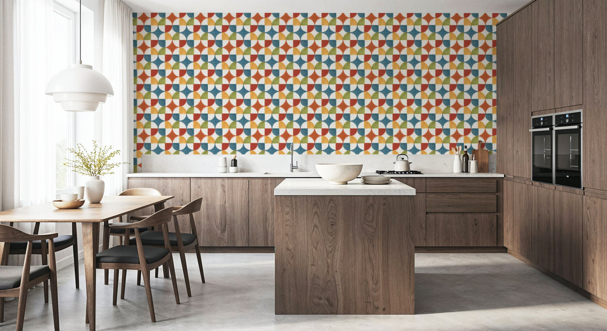 Time to Share Circles Mural Wallpaper - room preview 02