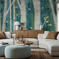 Birches in Spring Mural Wallpaper - room preview 02