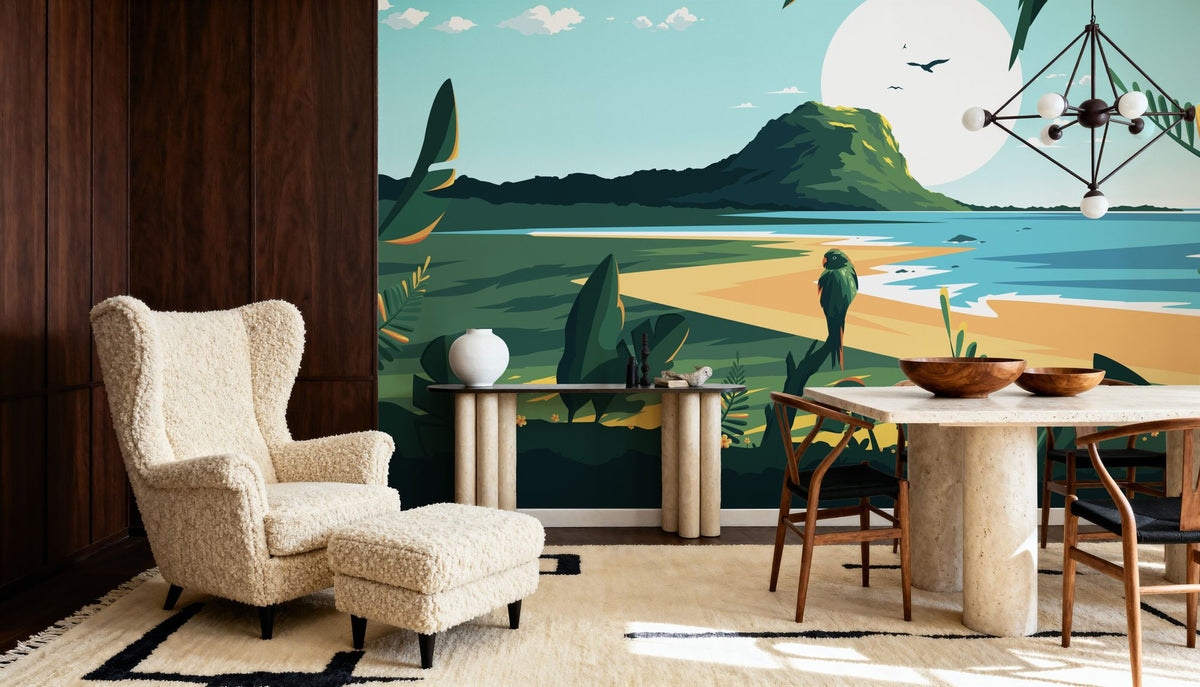 Travel Mauritius Sunrise Mural Wallpaper - room preview 02