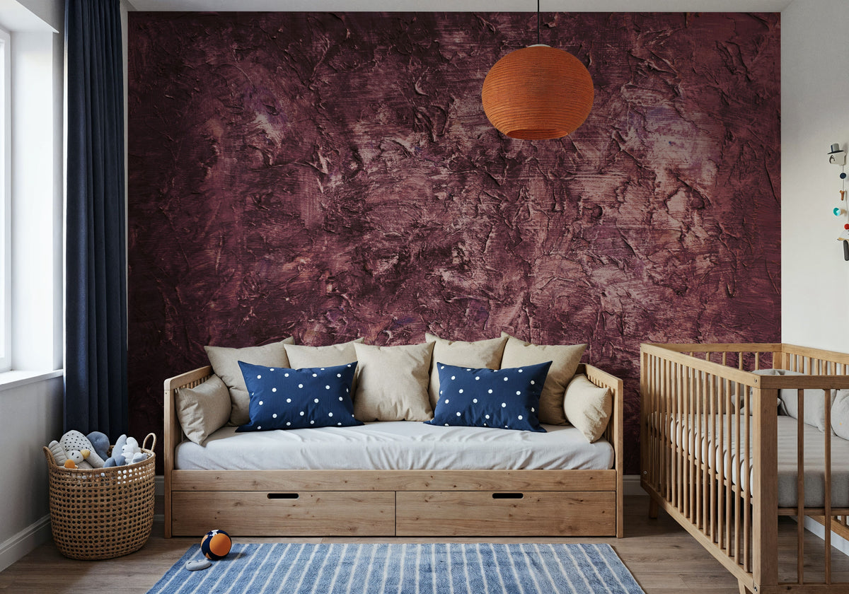 Forest Floor II Plum Mural Wallpaper - room preview 02