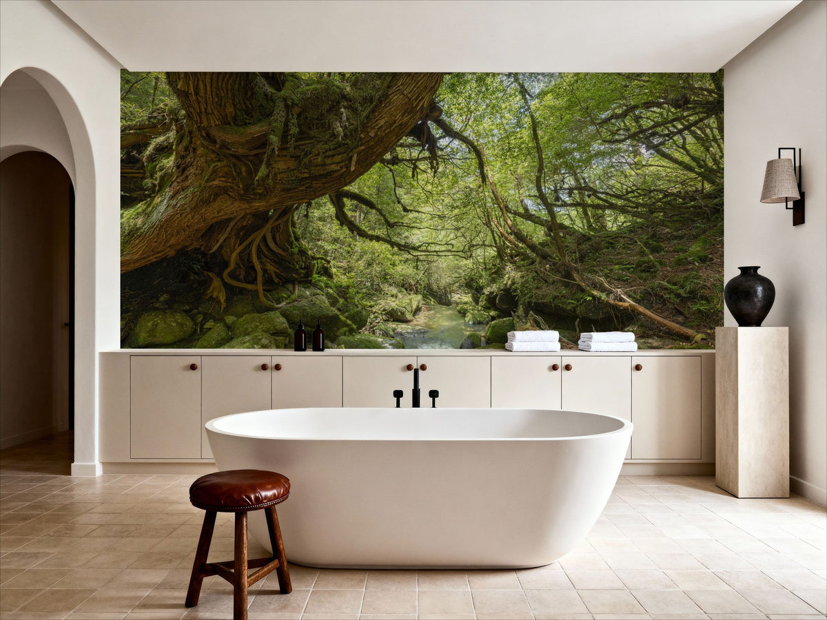 Shiratani Unsuikyo Valley Stream Mural Wallpaper - room preview 02