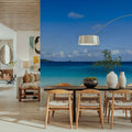 Tranquil Turquoise Shores Mural Wallpaper - Blue Tone - room preview 02