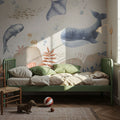 Ocean Paradise, Beige Mural Wallpaper - room preview 02