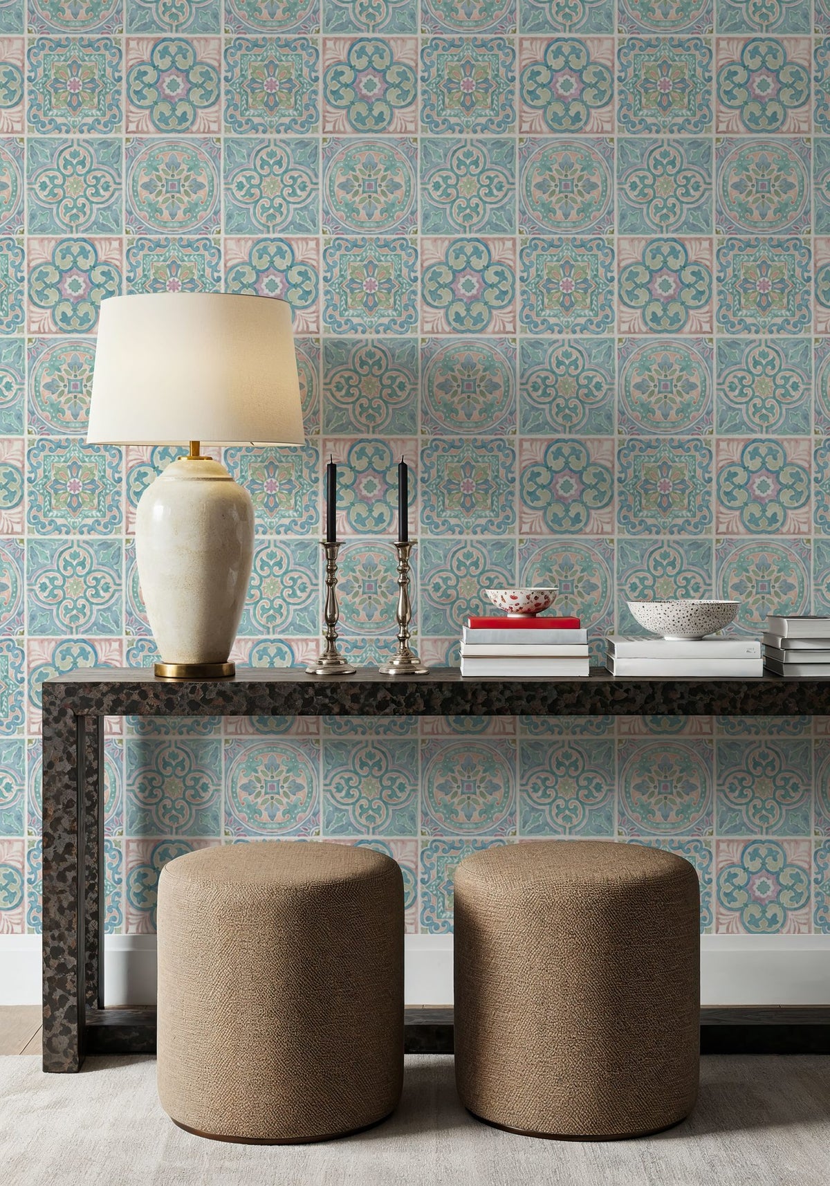 Ocean Tiles Mural Wallpaper - room preview 02