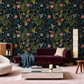 Wonderland Birds, Dark Mural Wallpaper - room preview 02