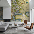 Old Map of Europe, 1570 Mural Wallpaper - room preview 02