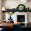 Lubbock Texas Skyline Black & White Mural Wallpaper - room preview 02