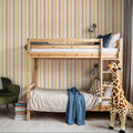 Kala Lines Red Mural Wallpaper - room preview 02