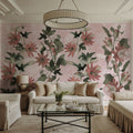 Contemporary Clematis Mural Wallpaper - room preview 02