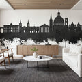 Valletta Malta Skyline Black & White Mural Wallpaper - room preview 02