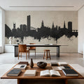 Sheffield England Skyline Concrete Mural Wallpaper - room preview 02