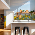 Sunflowers & Steel Mural Wallpaper - room preview 02