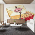 Slice of Pie on Stripes Mural Wallpaper - room preview 02