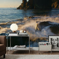 Sea Stack and Surf Mural Wallpaper - room preview 02