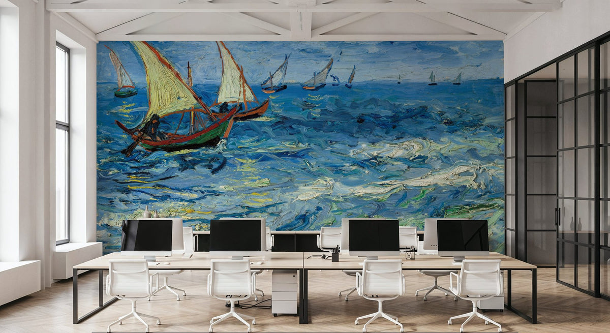 Seascape At Saintes-Maries Mural Wallpaper - room preview 02