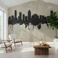 Montreal Canada Skyline Concrete Mural Wallpaper - room preview 02