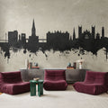 Exeter England Skyline Concrete Mural Wallpaper - room preview 02
