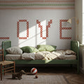 Love Cross Stitch Mural Wallpaper - room preview 02
