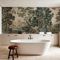 Enchanted Grove Tapestry, Greens Mural Wallpaper - room preview 02