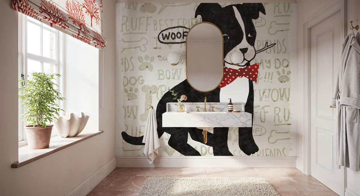 Puppy Love VI Mural Wallpaper - room preview 02
