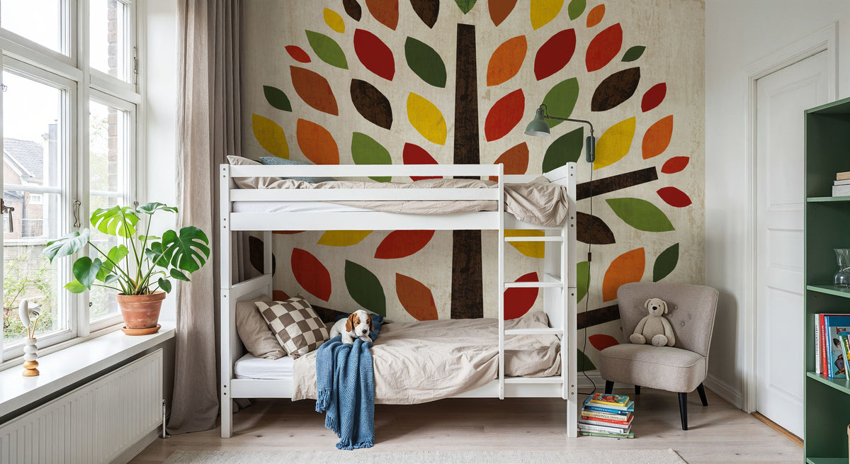 Family Tree Round Mural Wallpaper - room preview 02
