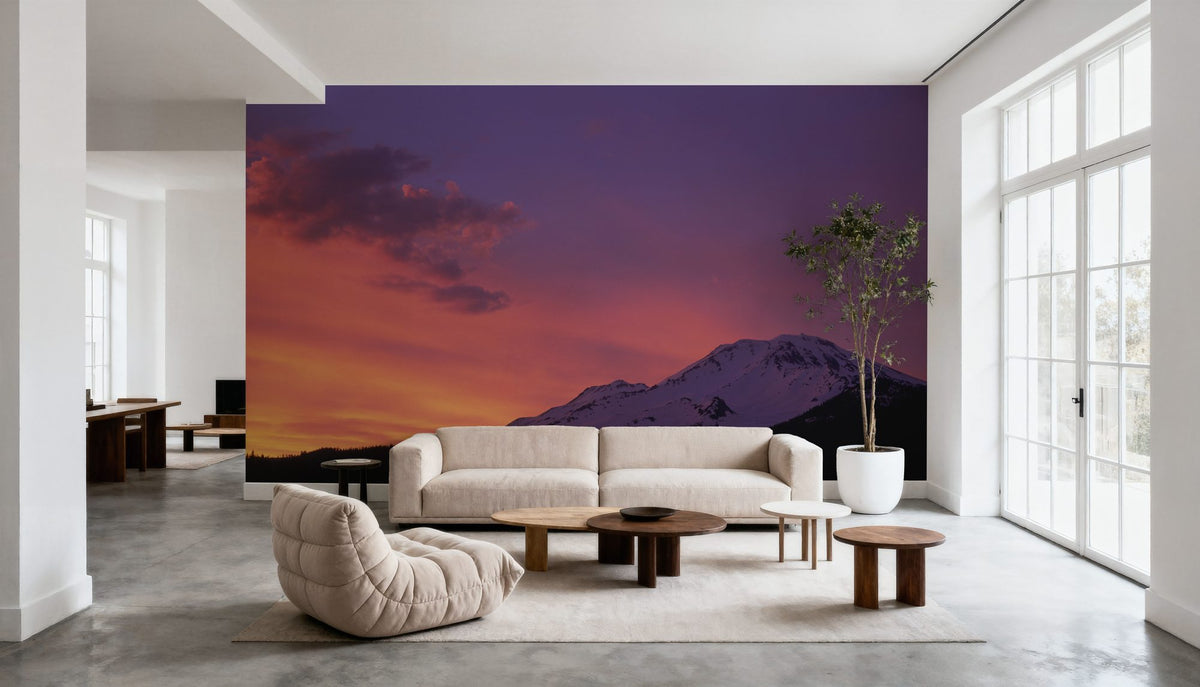 Violet Summit Mural Wallpaper - room preview 02