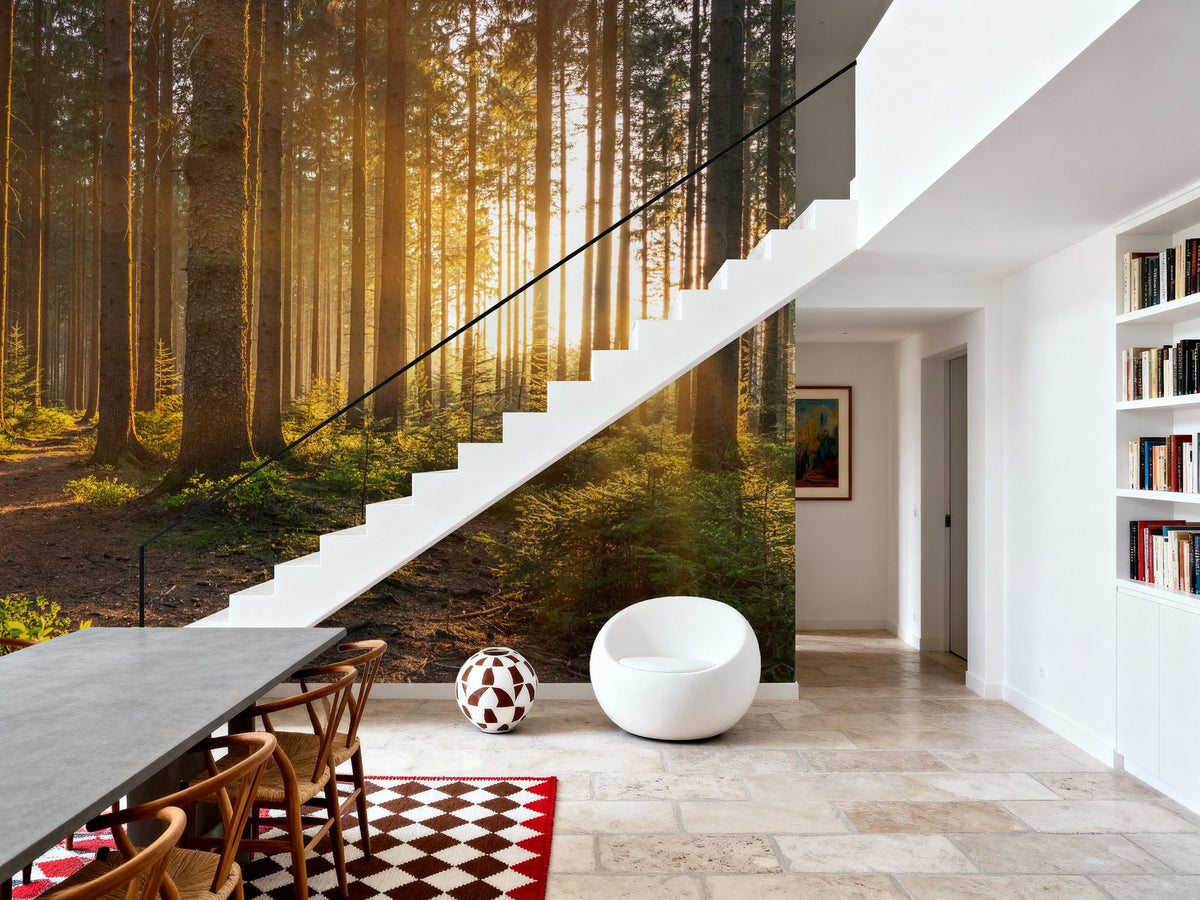 Silent Forest Mural Wallpaper - room preview 02