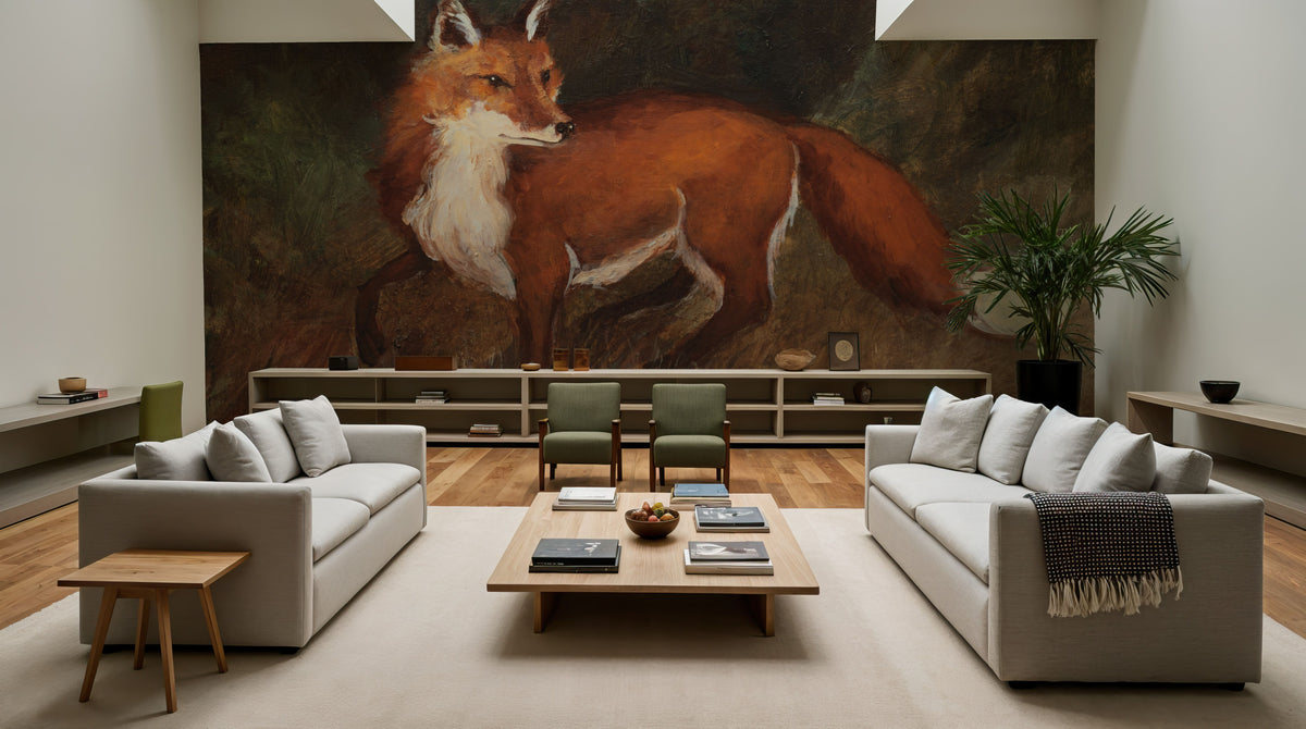 Forest Fox Mural Wallpaper - room preview 02