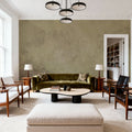 Subtle Plaster Wall, Butter Yellow Mural Wallpaper - room preview 02