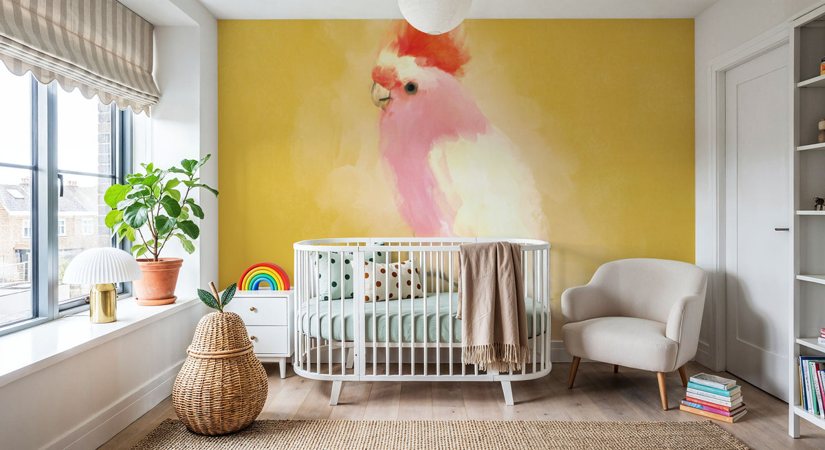 Bright Birds IV Mural Wallpaper - room preview 02